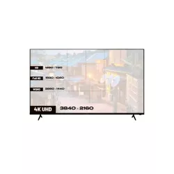 JAPANNEXT JNIPS750UHD60F Ecran LED 75" 4K UHD (3840x2160) à 60Hz IPS 450 cd/m² 1400:1 HDR10 3840x2160 14 HDMI Noir