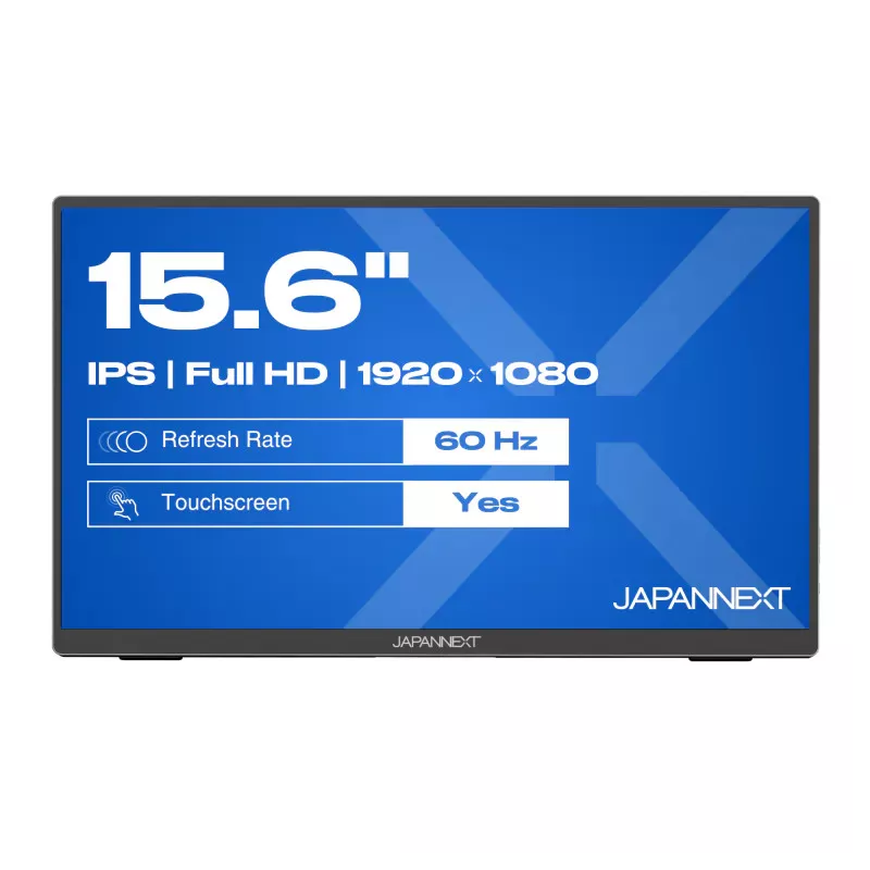 JAPANNEXT JNMDi156FHDRT Ecran LED 15,6" FULL HD (1920x1080) à 60Hz IPS (ADS) 250 cd/m² 1000:1 HDR10 1920x1080 16 HDMI USBC