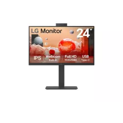 ECRAN LG 24 Noir 24BA850-B 16:9 IPS FHD 4K 5ms 1920x1080 250cd/m2 HDMI DisplayPort USB-C LAN Webcam Microphone Réglab haut…