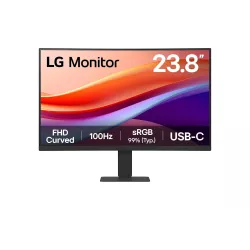ECRAN LG 24 Noir VA 16:9 5ms 1920x1080 100Hz 250cd/m2 Incurvé 1500R HDR 10 HDMI USB Type-C Sortie Casque Black Stabilizer Mode…