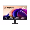 ECRAN LG 27 Noir IPS 16:9 5ms 2560x1440 100Hz 250cd/m2 HDR 10 HDMI USB Type-C Sortie Casque Black Stabilizer Mode Lecture Pied…