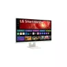 SMART Monitor LG 27 IPS Blanc 3840x2160 16:9 IPS 5ms 350cd/m² 60Hz HDMI USB-C Sortie Casque Webcam HPs Télécommande WebOs Pied…