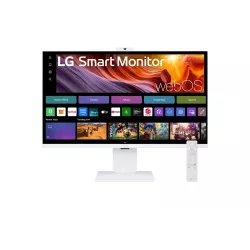 ECRAN LG SMART Monitor 32 Blanc IPS 16:9 5ms 3840x2160 60Hz 400cd/m2 HDR 10 HPs HDMI USB-C Télécommande et caméra POGO Pied…