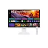 ECRAN LG SMART Monitor 32 Blanc IPS 16:9 5ms 3840x2160 60Hz 400cd/m2 HDR 10 HPs HDMI USB-C Télécommande et caméra POGO Pied…