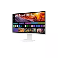 ECRAN LG SMART Monitor 32 Blanc IPS 16:9 5ms 3840x2160 60Hz 400cd/m2 HDR 10 HPs HDMI USB-C Télécommande et caméra POGO Pied…
