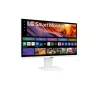 ECRAN LG SMART Monitor 32 Blanc IPS 16:9 5ms 3840x2160 60Hz 400cd/m2 HDR 10 HPs HDMI USB-C Télécommande et caméra POGO Pied…