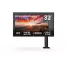 Ecran LG 32 IPS 16:9 UHD 4K 3840x2160 350cd/m² 5ms HDMI DisplayPort USB-C Sortie Casque HPs Pied Réglable haut Inclin Rotatif…