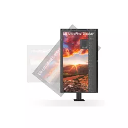 Ecran LG 32 IPS 16:9 UHD 4K 3840x2160 350cd/m² 5ms HDMI DisplayPort USB-C Sortie Casque HPs Pied Réglable haut Inclin Rotatif…