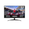 ECRAN LG 32 Noir 16:9 VA 3840x2160 4ms 250cd/m² HDR 10 HDMI DisplayPort Sortie Casque HPs Black Stabilizer VESA 100x100 Pied…