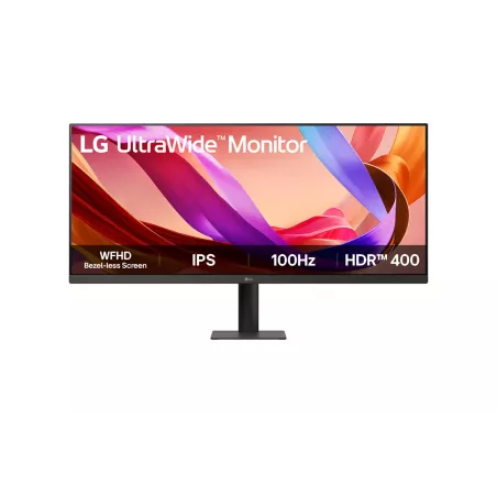 ECRAN LG 34 dalle IPS Noir 21:9 5ms 2560x1080 100Hz 400cd/m2 1500:1 HDR 10 HDMI Displayport Pied inclinable VESA 100x100 /…