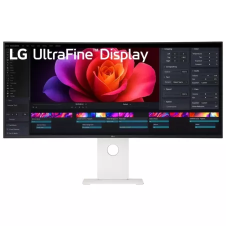 ECRAN LG 40" Blanc IPS dalle Noir 21:9 5ms 5120x2160 Incurvé 2500R 21:9 120Hz 450cd/m² HDMI DisplayPort USB-C Thunderbolt LAN…
