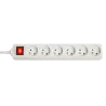 Multiprise 6 prises FR avec interrupteur, blanc
