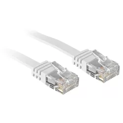 Câble réseau Plat Blanc Cat.6 U/UTP, 1m