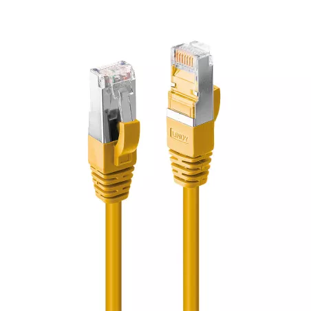 Cable reseau Jaune Cat 6A S/FTP LSZH 0.5m