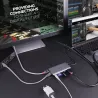 Mini Dock USB 3.2 Type C - 4K HDMI & DP, PD 3.0 100W, USB 3.2, Ethernet Gigabit , SD, Audio