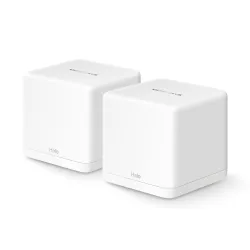 Système Wi-Fi 6 (lot de 2 packs) Mesh AX1500 pour Toute la Maison Vitesse 300 Mbps (2,4 GHz) + 1201 Mbps (5 GHz) 3 ports…