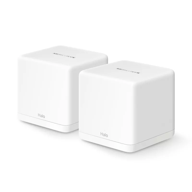 Système Wi-Fi 6 (lot de 2 packs) Mesh AX1500 pour Toute la Maison Vitesse 300 Mbps (2,4 GHz) + 1201 Mbps (5 GHz) 3 ports…
