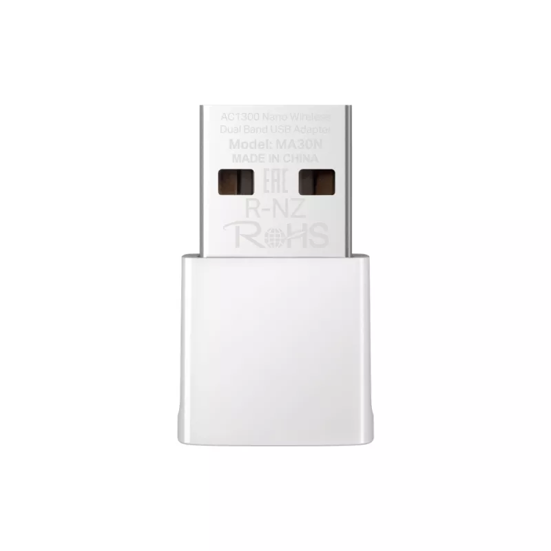 Adaptateur USB double bande sans fil nano AC1300N VITESSE 400 Mbps à 2,4 GHz + 867 Mbps à 5 GHz Antennes internes USB 2.0
