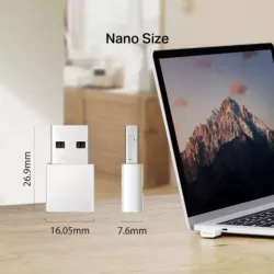 Adaptateur USB double bande sans fil nano AC1300N VITESSE 400 Mbps à 2,4 GHz + 867 Mbps à 5 GHz Antennes internes USB 2.0