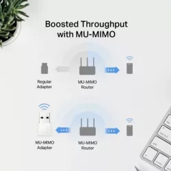 Adaptateur USB double bande sans fil nano AC1300N VITESSE 400 Mbps à 2,4 GHz + 867 Mbps à 5 GHz Antennes internes USB 2.0