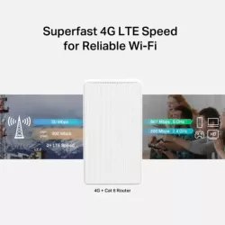 Routeur 4G+ WiFi AC1200 modem 4G LTE intégré de 300 Mbps Vitesse 300 Mbps (2,4 GHz) 867 Mbps (5 GHz) 4G+ Cat6 300/50 Mbps…