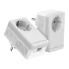 Kit CPL Gigabit AV600 avec prise intégrée type F (lot de 2) Vitesse 600Mbps |MSE1060 couleur Blanc