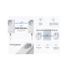 Kit CPL Gigabit AV600 avec prise intégrée type F (lot de 2) Vitesse 600Mbps |MSE1060 couleur Blanc