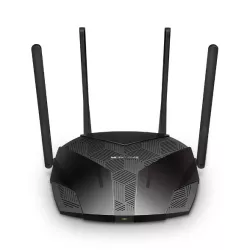 Routeur WiFi 6 Dual-Band AX3000 Noir Vitesse 574 Mbps (2,4 GHz) + 2402 Mbps (5 GHz) + Antennes externes fixes 3 ports LAN…