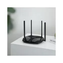 Routeur WiFi 6 Dual-Band AX3000 Noir Vitesse 574 Mbps (2,4 GHz) + 2402 Mbps (5 GHz) + Antennes externes fixes 3 ports LAN…