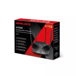 Routeur WiFi 6 Dual-Band AX3000 Noir Vitesse 574 Mbps (2,4 GHz) + 2402 Mbps (5 GHz) + Antennes externes fixes 3 ports LAN…