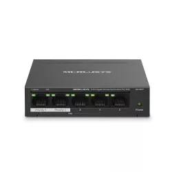 Boitier en métal Switch de bureau 5 ports Gigabit avec 4 ports PoE+, 4 ports PoE+ Gigabit, 1 port Non-PoE Gigabit Longue…