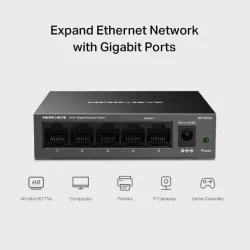 Boitier en métal Switch de bureau 5 ports Gigabit port RJ45 à négociation automatique 8× 10/100/1000 Mbps prenant en charge…