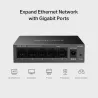 Boitier en métal Switch de bureau 5 ports Gigabit port RJ45 à négociation automatique 8× 10/100/1000 Mbps prenant en charge…