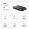 Boitier en métal Switch de bureau 8 ports Gigabit avec 7 ports PoE, 8 ports RJ45 10/100/1000 Mbps Longue portée jusqu'à 250 m