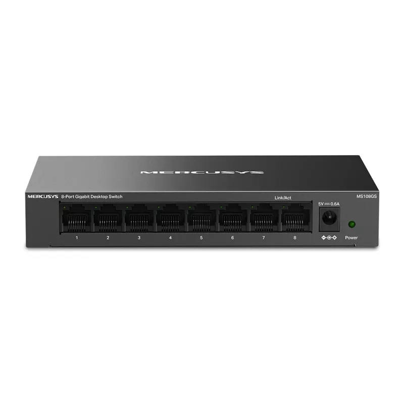 Boitier en métal Switch de bureau 8 ports Gigabit port RJ45 à négociation automatique 8× 10/100/1000 Mbps prenant en charge…
