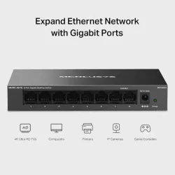Boitier en métal Switch de bureau 8 ports Gigabit port RJ45 à négociation automatique 8× 10/100/1000 Mbps prenant en charge…
