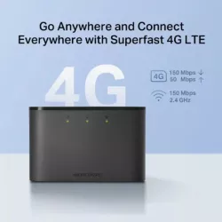 Mobile 4G LTE Wi-Fi Noir Modem 150Mbps 4G LTE intégré Vitesse 150 Mbps (2,4 GHz) batterie 2200 mAh Réseau 4G : prend charge…