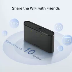 Mobile 4G LTE Wi-Fi Noir Modem 150Mbps 4G LTE intégré Vitesse 150 Mbps (2,4 GHz) batterie 2200 mAh Réseau 4G : prend charge…