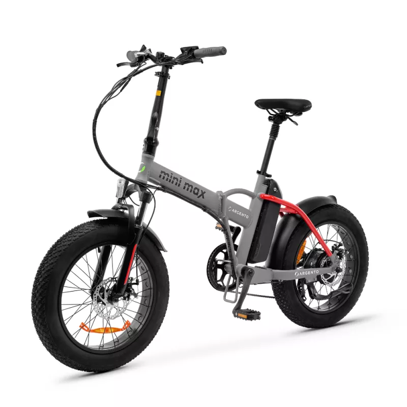 Vélo électrique pliable Argento MiniMax Rouge Moteur Bafang 36V/250W/60Nm , Batt 36V 10.4Ah, Dérailleur Shimano 7 vitesses…