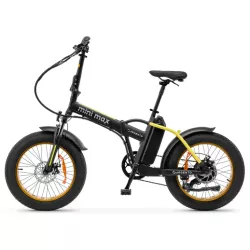 Vélo électrique pliable Argento MiniMax Jaune Moteur Bafang 36V/250W/60Nm , Batt 36V 10.4Ah, Dérailleur Shimano 7 vitesses…