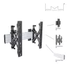 Fixation push in pop out MBW1U MULTIBRACKETS Silver pour moniteur 101,6cm 40 165,1cm 65" Capacité 30 kg VESA 100 x100 600x400 mm