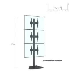 Colonne MULTIBRACKETS Noir M Pro Series 270cm en Aluminium pour écran