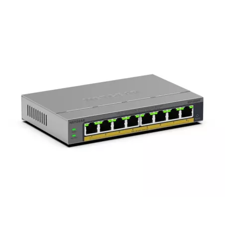 Netgear GS108EPP Commutateur PoE+ Easy Smart Essentials Gigabit Ethernet 8 ports (123 W).