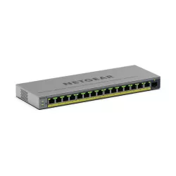 Netgear GS116EP Smart switches Web manageables Pro PoE+ 16 ports Gigabit Ethernet avec 1 port SFP dédié (180 W).
