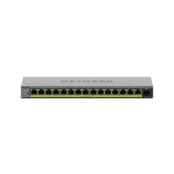 Netgear GS116EP Smart switches Web manageables Pro PoE+ 16 ports Gigabit Ethernet avec 1 port SFP dédié (180 W).