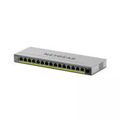Netgear GS116EP Smart switches Web manageables Pro PoE+ 16 ports Gigabit Ethernet avec 1 port SFP dédié (180 W).