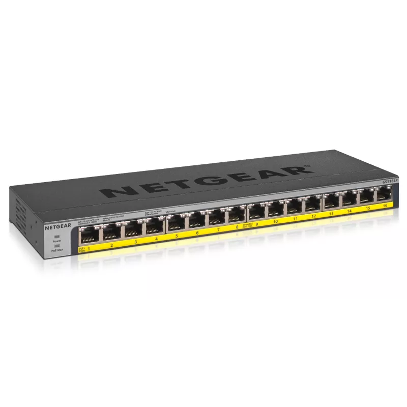 Netgear GS116LP Switch non manageable PoE+ Gigabit Ethernet 16 ports avec FlexPoE (76 W)