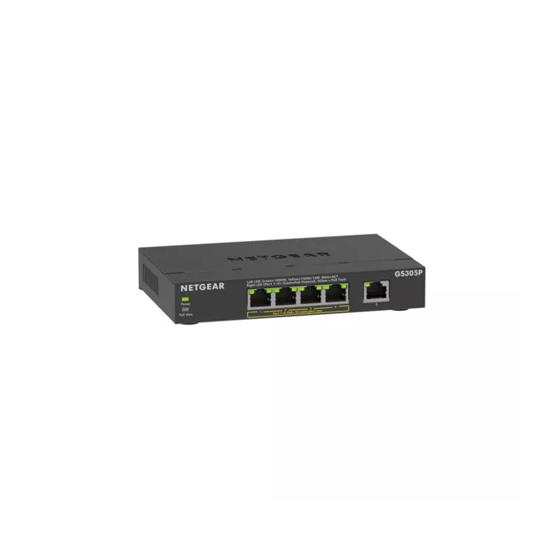 Netgear 5PT GE UNMANAGED SWCH W/POE+ (GS305P)