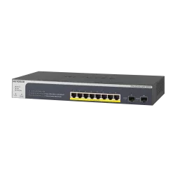 Netgear GS510TPP Smart Switch 8 ports Gigabit Ethernet PoE+ haute puissance avec 2 ports dédiés Ports SFP (190W).