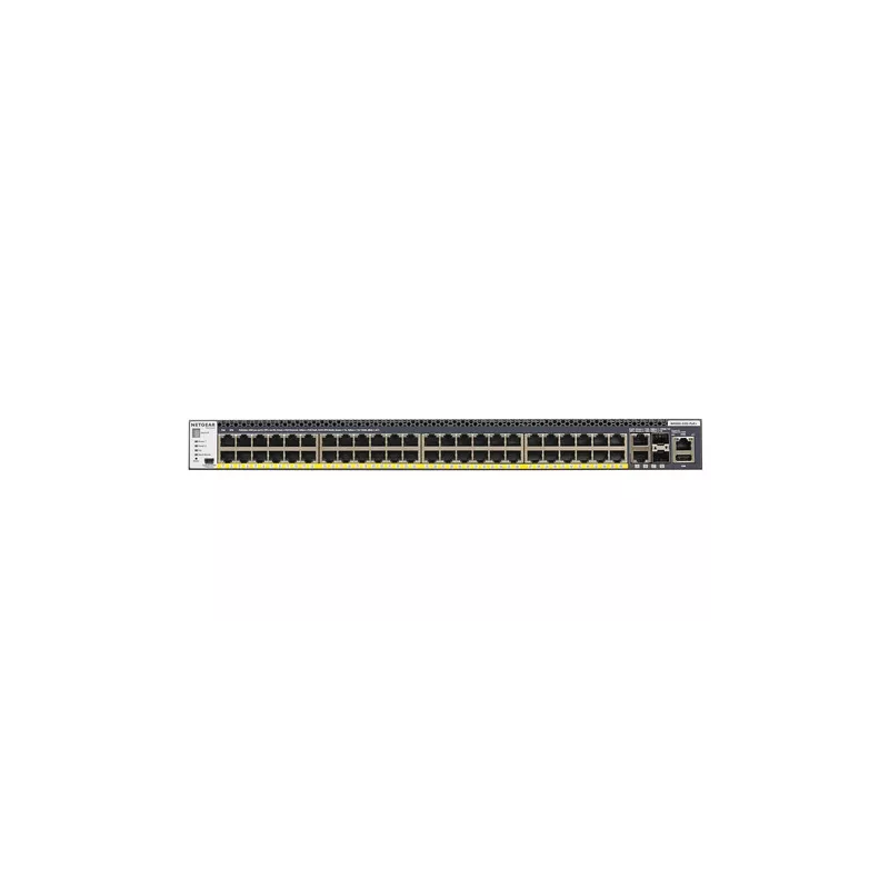 Netgear M4300-52G-POE+ 1000W PSU Géré L2/L3/L4 Gigabit Ethernet (10/ 100/1000) Connexion Ethernet, alimentation via PoE 1U Noir
